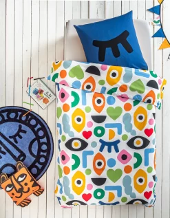 Linge De Lit Multico 1 Personne En Coton, Collection Enfant LEM