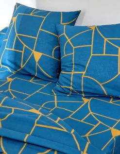 Linge De Lit Geoffroy En Coton à Motifs Graphiques -Valeurs des doublures de lit. 100043 C02 zoomx vue5