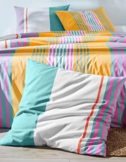 Linge De Lit Détroit En Coton Imprimé Rayures -Valeurs des doublures de lit. 100055 C00 zoomx vue3