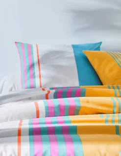 Linge De Lit Détroit En Coton Imprimé Rayures -Valeurs des doublures de lit. 100055 C00 zoomx vue4