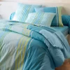 Linge De Lit Détroit En Coton Imprimé Rayures