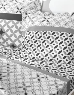 Linge De Lit Marlow En Coton Motifs Géométriques -Valeurs des doublures de lit. 100073 C04 zoomx vue4