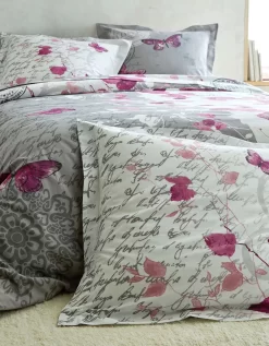 Linge De Lit Célestine En Coton Imprimé Fleurs Et Papillons -Valeurs des doublures de lit. 100077 C01 zoomx vue4