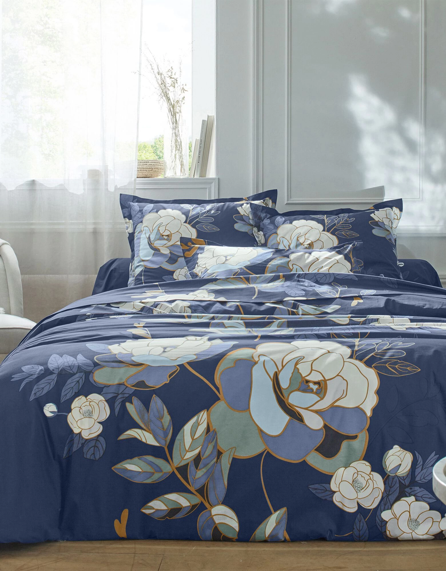 Linge De Lit Louise Imprimé Floral – Percale Coton 1 Linge De Lit Louise Imprimé Floral – Percale Coton