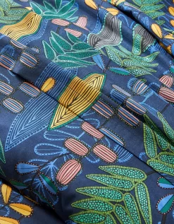 Linge De Lit Madi Coton Motif Végétal -Valeurs des doublures de lit. 100121 C01 zoomx vue3