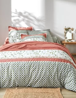 Linge De Lit Marie En Coton à Motifs Feuilles Graphiques