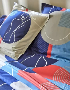 Linge De Lit Arty Coton à Motifs Visages -Valeurs des doublures de lit. 100138 C01 zoomx vue7