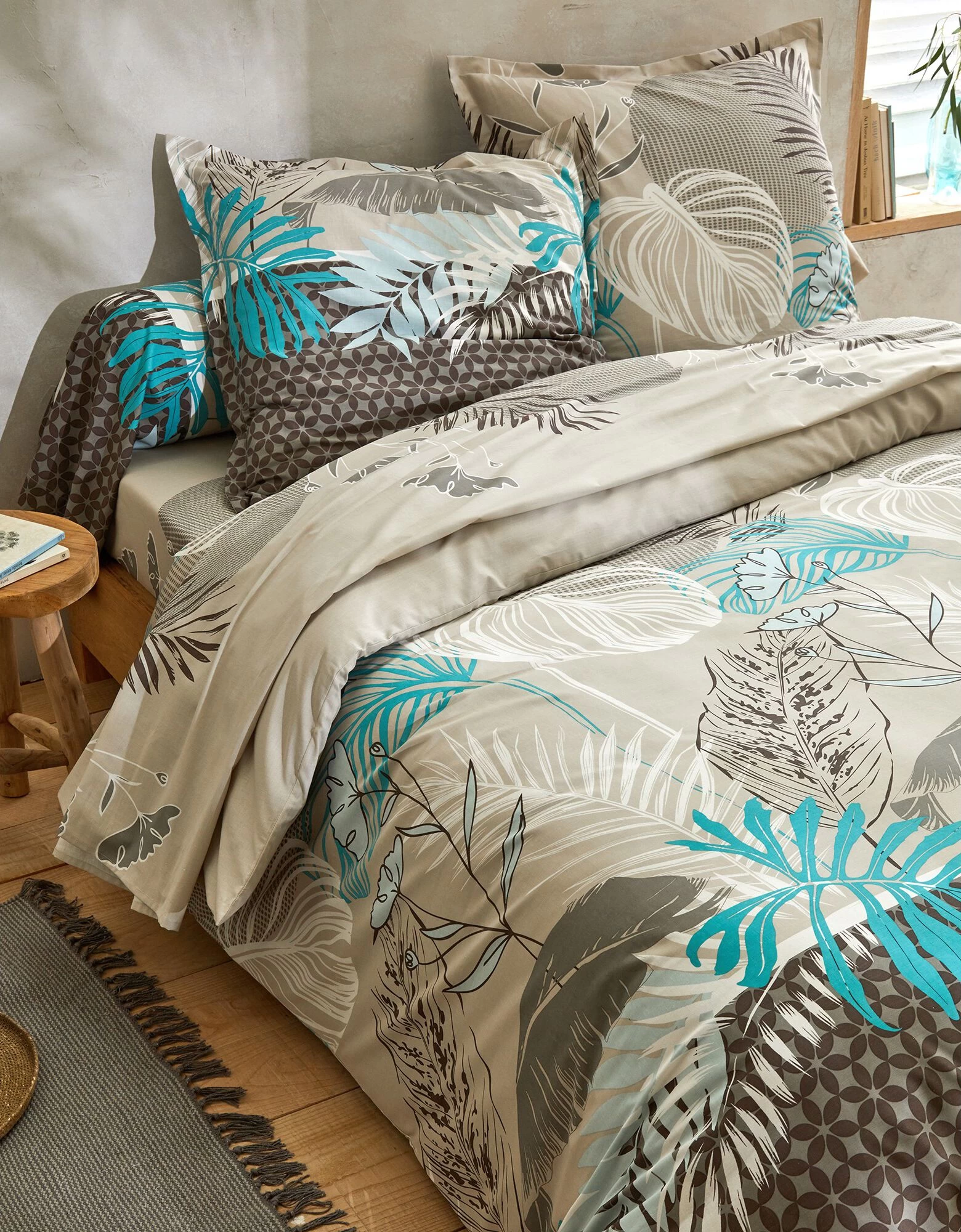 Linge De Lit Jane En Coton Imprimé Feuillages 2 Linge De Lit Jane En Coton Imprimé Feuillages – Image 2