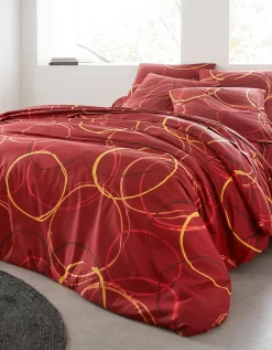 Linge De Lit Noémie Polycoton Imprimé Cercles