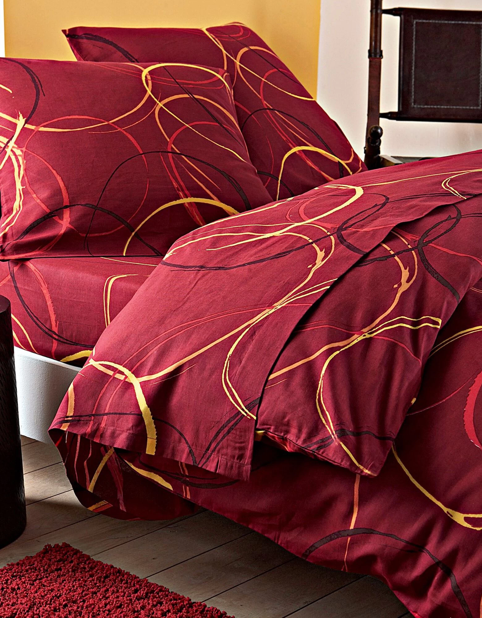 Linge De Lit Noémie Polycoton Imprimé Cercles 3 Linge De Lit Noémie Polycoton Imprimé Cercles – Image 3