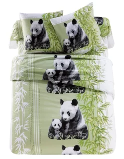 Linge De Lit Imprimé Pandas En Polycoton