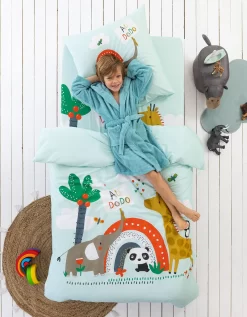 Linge De Lit Enfant Noé Imprimé 1 Personne - Coton -Valeurs des doublures de lit. 100411 C01 zoomx vue3