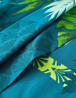 Linge De Lit Cayenne En Coton Imprimé Feuilles De Palmiers 13 Linge De Lit Cayenne En Coton Imprimé Feuilles De Palmiers -Valeurs des doublures de lit. 100516 C01 zoom detailRFP