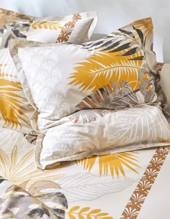 Linge De Lit Cayenne En Coton Imprimé Feuilles De Palmiers 9 Linge De Lit Cayenne En Coton Imprimé Feuilles De Palmiers -Valeurs des doublures de lit. 100516 C02 zoomx vue4