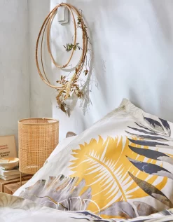 Linge De Lit Cayenne En Coton Imprimé Feuilles De Palmiers 11 Linge De Lit Cayenne En Coton Imprimé Feuilles De Palmiers -Valeurs des doublures de lit. 100516 C02 zoomx vue6