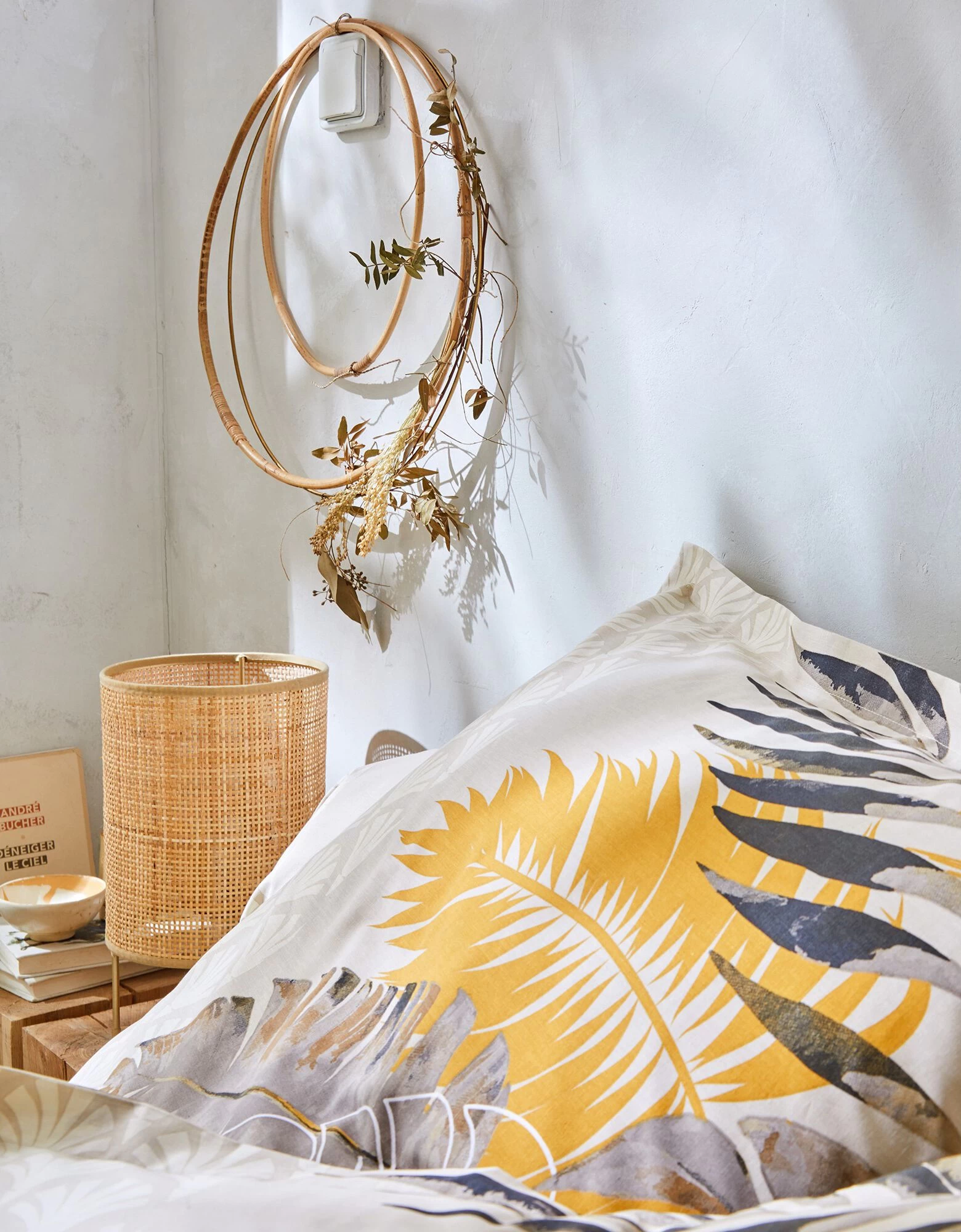 Linge De Lit Cayenne En Coton Imprimé Feuilles De Palmiers 6 Linge De Lit Cayenne En Coton Imprimé Feuilles De Palmiers – Image 6