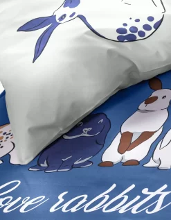 Linge De Lit Rabbit En Coton Imprimé Lapins -Valeurs des doublures de lit. 100541 C01 zoomx vue6