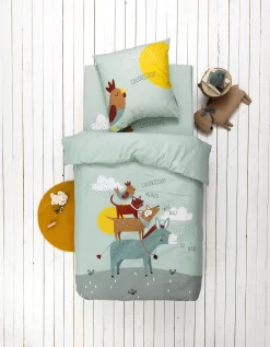 Linge De Lit Enfant Cocorico Imprimé 1 Personne - Coton