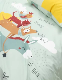 Linge De Lit Enfant Cocorico Imprimé 1 Personne - Coton -Valeurs des doublures de lit. 100550 C01 zoomx vue6