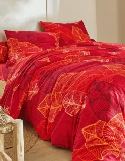 Linge De Lit Elsa En Polycoton à Motifs Feuilles