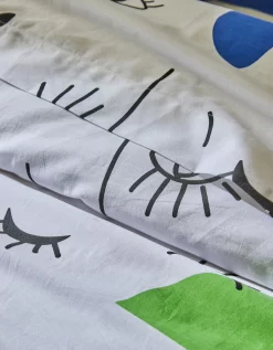 Linge De Lit Vitaly Coton à Motifs Visages -Valeurs des doublures de lit. 100564 C00 zoomx vue3