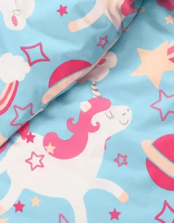 Linge De Lit Enfant à Motif Licorne En Coton Biologique, éco-responsable -Valeurs des doublures de lit. 100576 C01 zoomx vue3