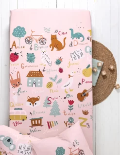 Linge De Lit Enfant à Motifs Abécédaire En Coton -Valeurs des doublures de lit. 100579 C01 zoomx vue5