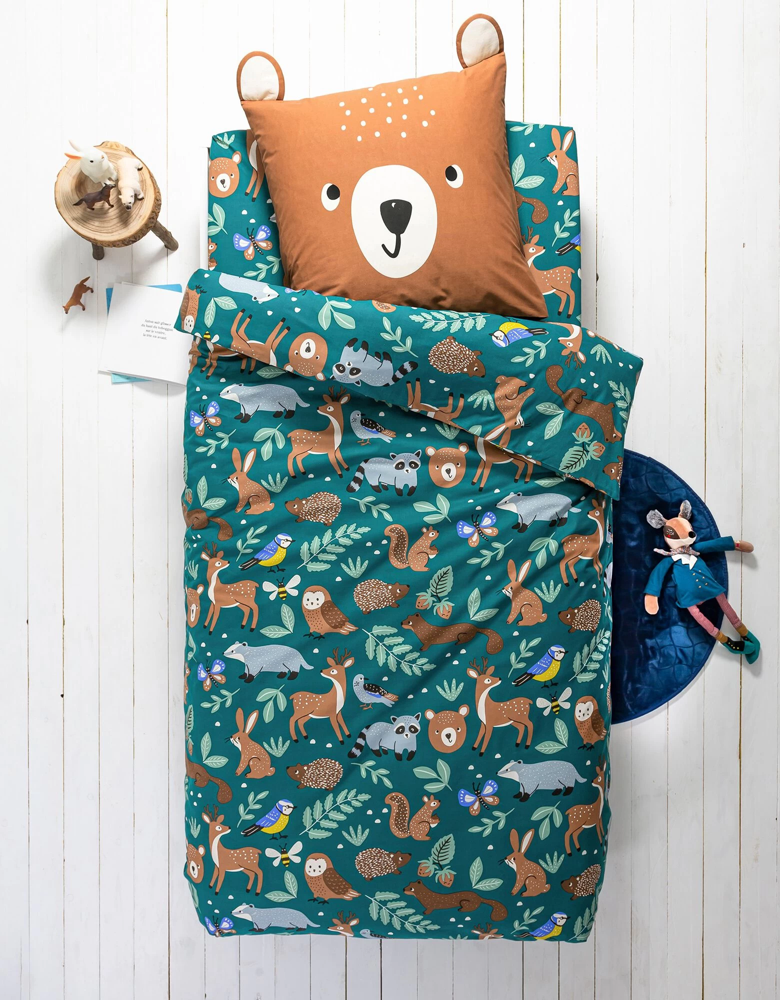 Linge De Lit Enfant à Motifs Ourson En Coton Biologique, éco-responsable 1 Linge De Lit Enfant à Motifs Ourson En Coton Biologique, éco-responsable