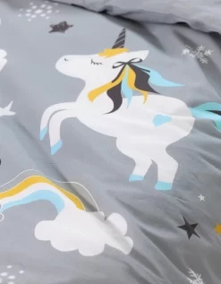 Linge De Lit Enfant Lilou Imprimé Licorne 1 Personne - Coton -Valeurs des doublures de lit. 100586 C01 zoomx vue4