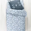 Linge De Lit Enfant Imprimé Chats Miaou 1 Personne - Coton Biologique
