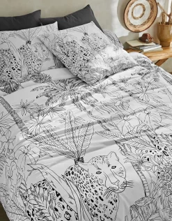 Linge De Lit Botanic En Coton Imprimé Jungle Léopard -Valeurs des doublures de lit. 100610 C01 zoomx vue6
