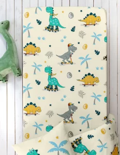 Linge De Lit Enfant à Motifs Skate Dinoroul 1 Personne - Coton -Valeurs des doublures de lit. 100618 C01 zoomx vue3