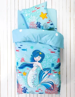 Linge De Lit Enfant à Motifs Sirènes Doris 1 Personne - Coton -Valeurs des doublures de lit. 100620 C01 zoomx vue7