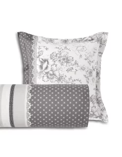 Linge De Lit Gabrielle En Coton Imprimé Pois, Fleurs Et Dentelle -Valeurs des doublures de lit. 100685 C02 zoomx vue4