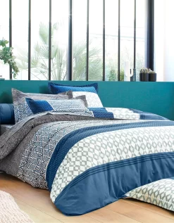 Linge De Lit Tommy Imprimé Géométrique - Coton -Valeurs des doublures de lit. 100769 C01 zoomx vue3