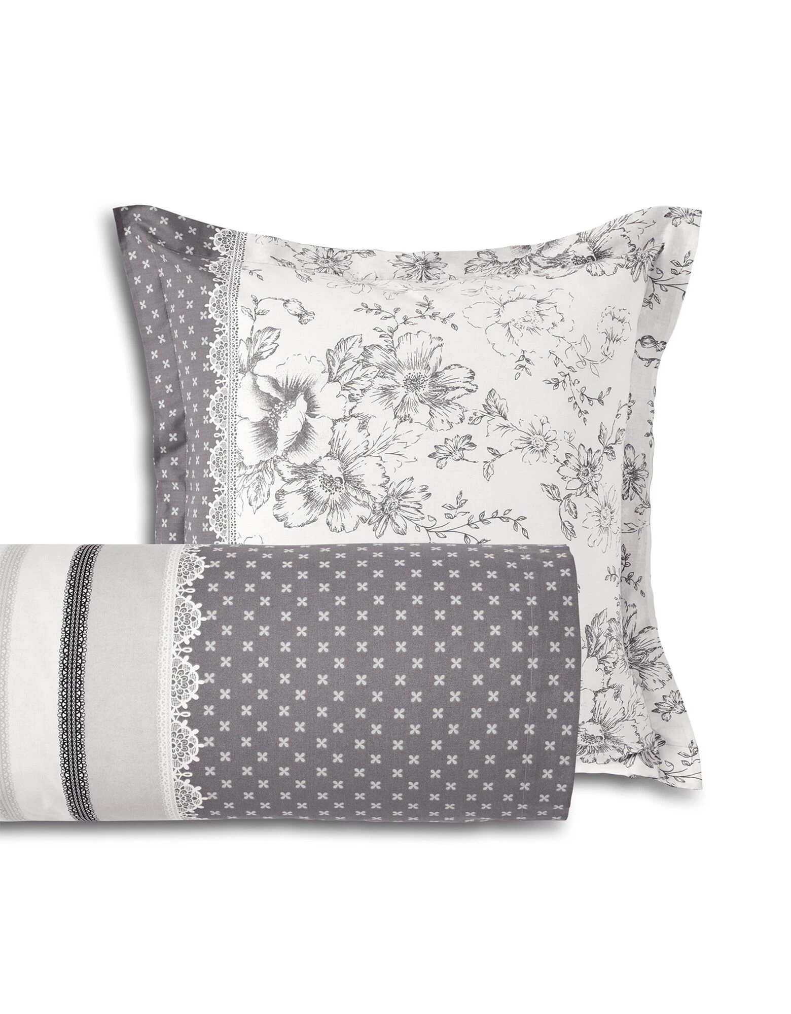 Linge De Lit Gabrielle En Flanelle Imprimé Fleurs Et Dentelle 4 Linge De Lit Gabrielle En Flanelle Imprimé Fleurs Et Dentelle – Image 4