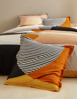 Linge De Lit Nico En Coton Imprimé Rayures Style Graphique 9 Linge De Lit Nico En Coton Imprimé Rayures Style Graphique -Valeurs des doublures de lit. 100842 C00 zoomx vue3