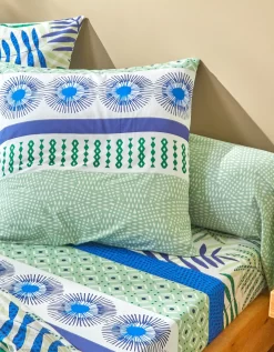 Linge De Lit Adèle Imprimé Feuillage Graphique - Coton 9 Linge De Lit Adèle Imprimé Feuillage Graphique - Coton -Valeurs des doublures de lit. 100908 C01 zoomx vue3