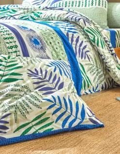 Linge De Lit Adèle Imprimé Feuillage Graphique - Coton 12 Linge De Lit Adèle Imprimé Feuillage Graphique - Coton -Valeurs des doublures de lit. 100908 C01 zoomx vue6