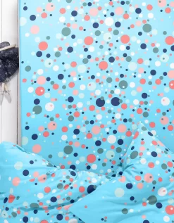 Linge De Lit Enfant Pétillant - Coton Imprimé Bulles Multicolores -Valeurs des doublures de lit. 100929 C02 zoomx vue4