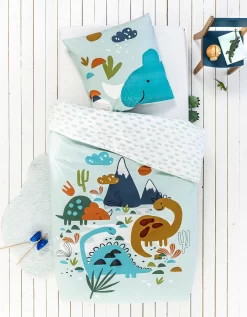 Parure De Lit Dinosaure Relief - Coton