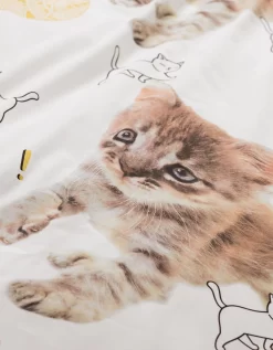 Linge De Lit Enfant Mimie - Coton Imprimé Chats -Valeurs des doublures de lit. 100974 C01 zoomx vue7