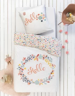 Parure De Lit Hello Fleurs Tulle - Coton