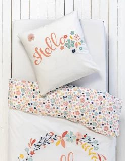 Parure De Lit Hello Fleurs Tulle - Coton -Valeurs des doublures de lit. 100975 C01 zoomx vue3