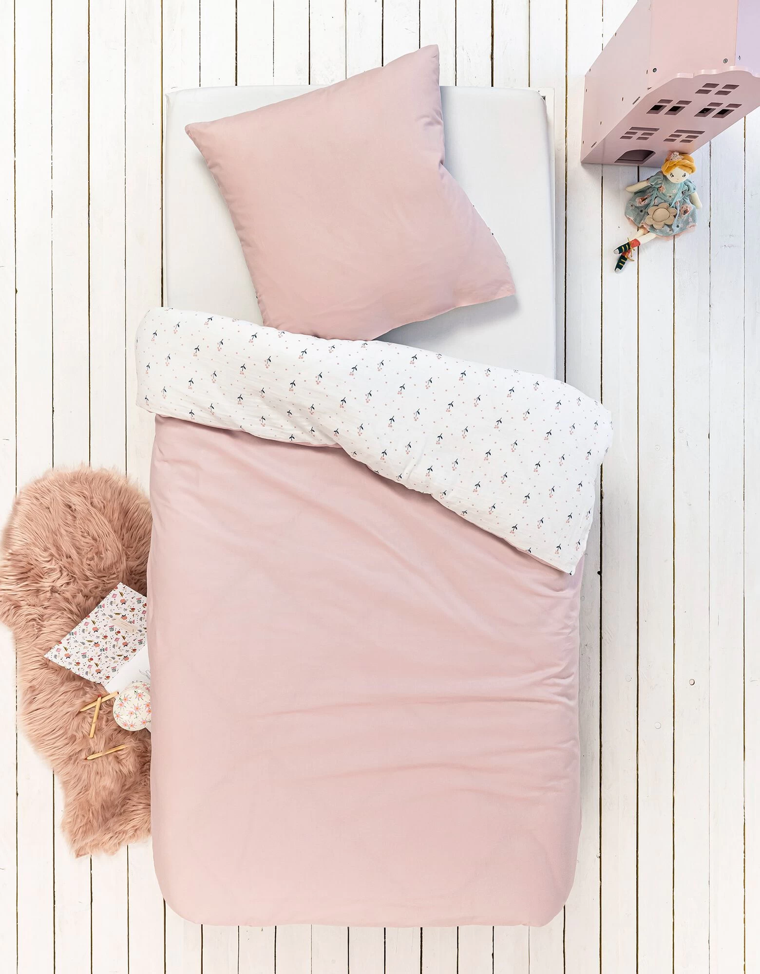 Parure De Lit Enfant Fleurie - Gaze De Coton 2 Parure De Lit Enfant Fleurie - Gaze De Coton – Image 2