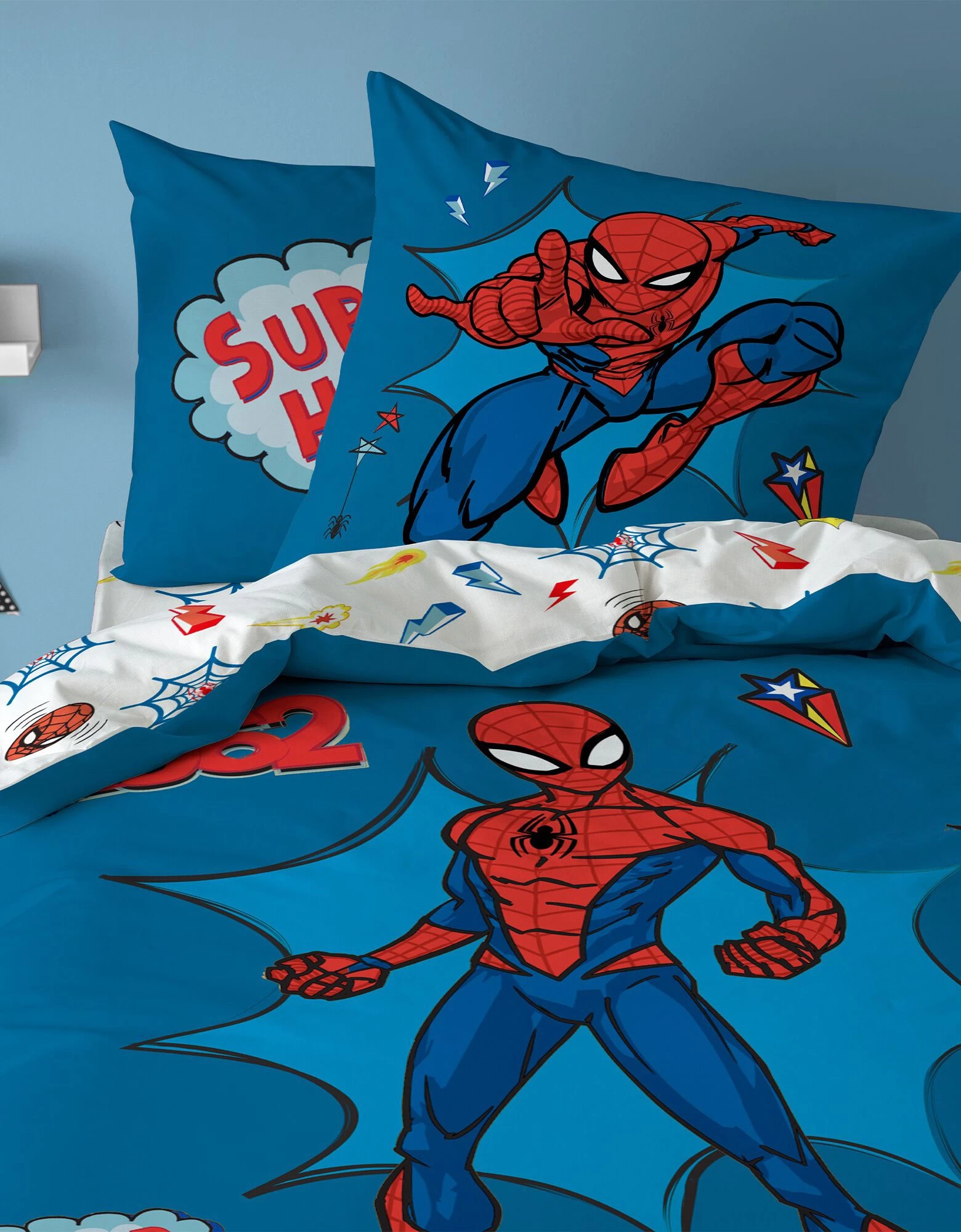 Parure De Lit Spiderman Super Hero - Coton 1 Parure De Lit Spiderman Super Hero - Coton