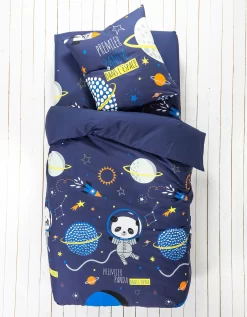 Linge De Lit Enfant Pao - Coton Imprimé Espace -Valeurs des doublures de lit. 100989 C01 zoomx vue4