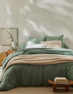 Linge De Lit Uni En Triple Gaze De Coton -Valeurs des doublures de lit. 101130 C04 zoomx vue6