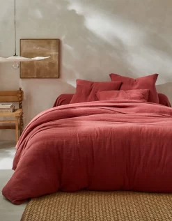 Linge De Lit Uni En Triple Gaze De Coton