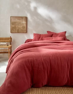 Linge De Lit Uni En Triple Gaze De Coton 12 Linge De Lit Uni En Triple Gaze De Coton -Valeurs des doublures de lit. 101130 C05 zoomx vue6